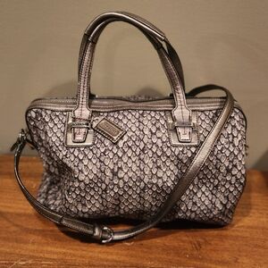 Coach Gray Satchel Bag with Structured Design